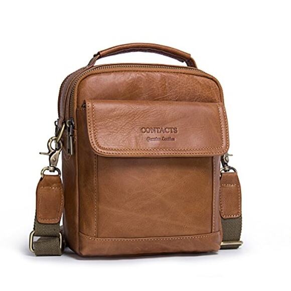 Stylish Contacts Genuine Leather Messenger Bag Perfect for Everyday Adventures!